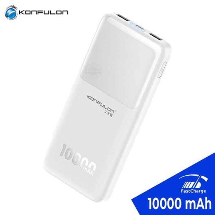 Konfulon PowerBank Slim Original 10000 mAh écran LED 2 ports USB + Port Type-c chargement Rapide,
