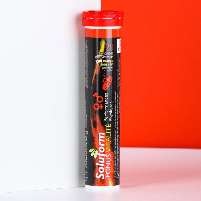 Soluform Tonus vitalité Performances physiques Goût Citron Vert / Orange 20 comprimés