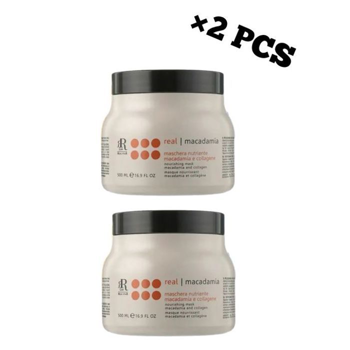 Macadamia 2PCS Mask Cheveux traités, ternes et fragiles, il démêle et rend les cheveux doux grâce à son excellente action