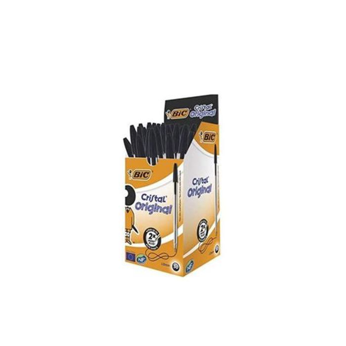 BIC  Pack de 50 stylos à Bille Classiques - NOIR