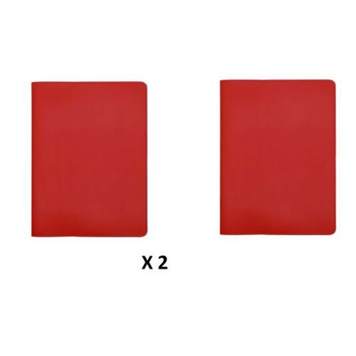 2 Protège-Cahier Rouge A4 - 1 er qualité