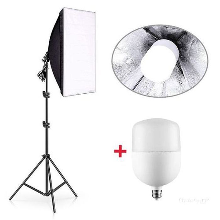 Kit de boîte à lumière avec trépied 50x70cm avec support+ lampe