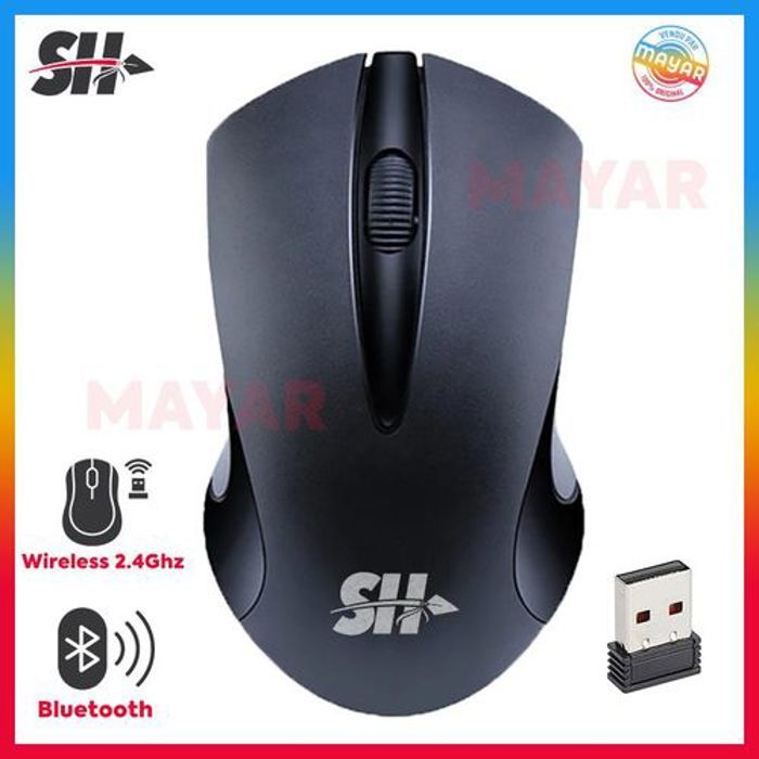 Souris sans fil - SH - M-09 - Double connexion Bluetooth - Ergonomique - 1000 DPI