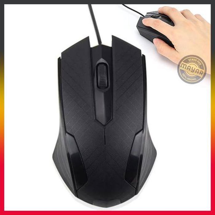 Souris optique - YR-3018 - Filaire USB - 1600 DPI - Surface antidérapante - 3 boutons