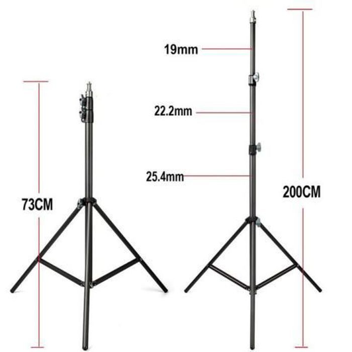 Tripod Support 2M Pour Telephone Selfie Camera Ring Light Appareil photo