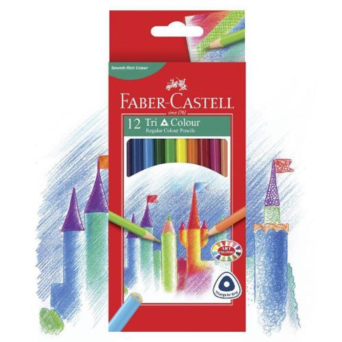 Faber Castel Faber-Castell Tri Colour Pencils 12 Pack