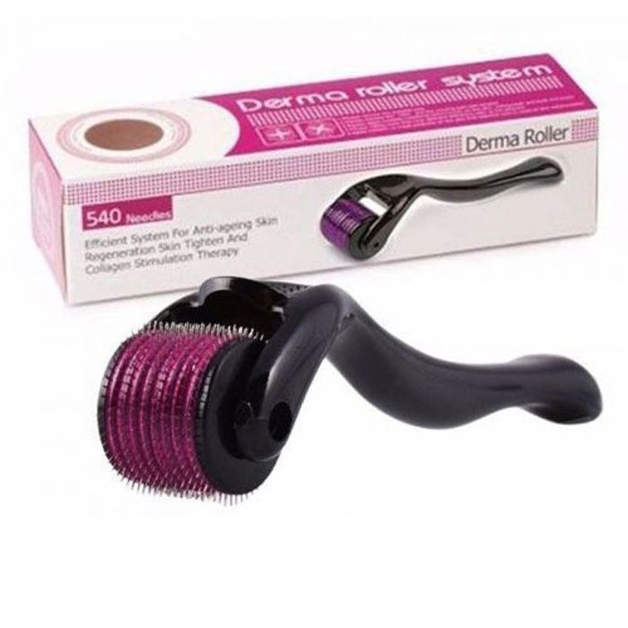 Derma Roller - SKIN ROLLER SYSTEM - 540 AIGUILLES - Soins anti-rides - Pour visage et corps - Utilisation facile