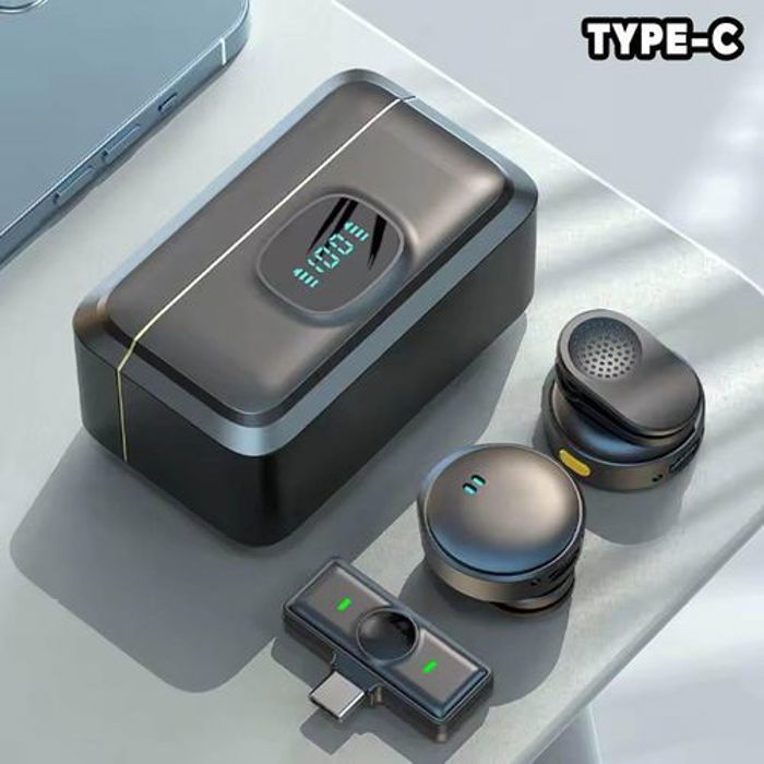 Microphone Lavalier - Non spécifié - 2.4G - Réduction de bruit intelligente - Autonomie 40h - Plug & Play