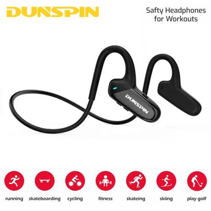 Écouteurs sans fil - DUNSPIN - Conduction osseuse - Bluetooth V5.0 - IPX5 - 5h autonomie