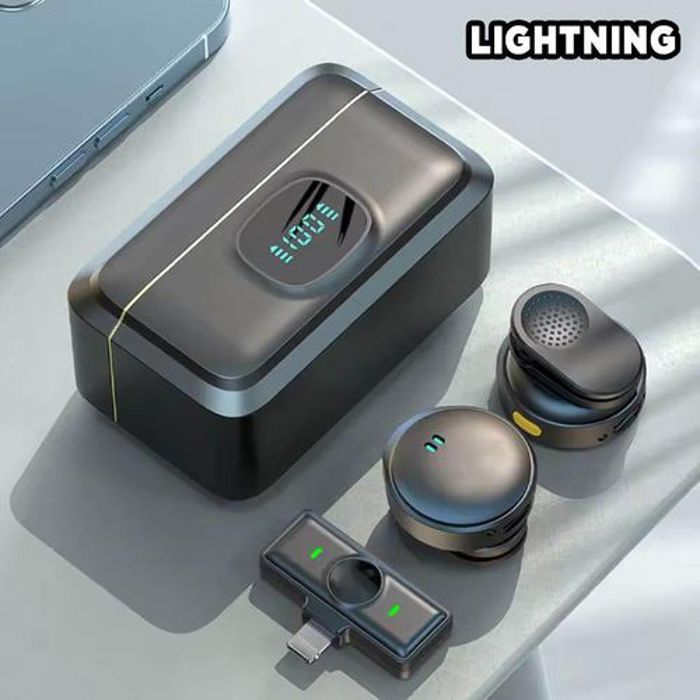 Microphone Lavalier - Non spécifié - 2.4G - Réduction de bruit intelligente - Autonomie 40h - Plug & Play