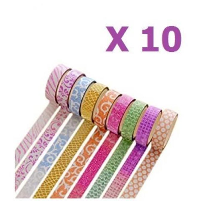Lot de 10 Scotch ruban décoratif