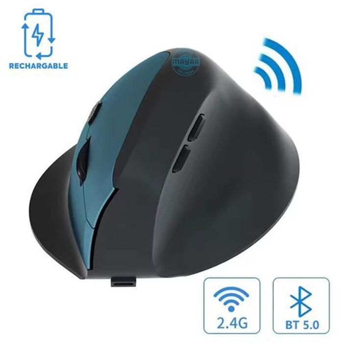 Souris verticale ergonomique bluetooth optique sans fil DPI réglable 5 boutons pour ordinateurs