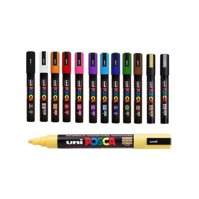 Posca Lot Economique 13 Marqueurs PC-5M Conique Moyen:Couleurs Ultimes Pointe 2,5mm