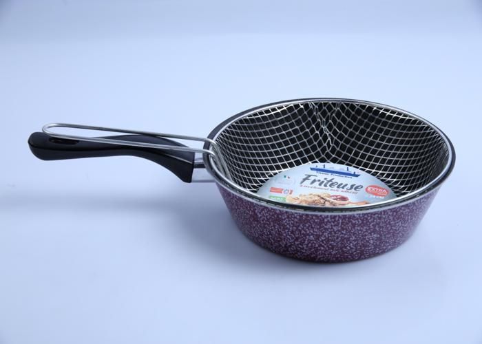 Friteuse - TITANIC PRODUCTION - 24cm - Anti-Adhésif - Avec Manche - Tous feux compatibles