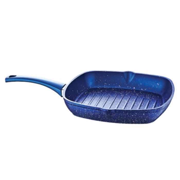 Poêle à grille - REF302 - 28 cm - Granite - Anti-adhésif - Couleur aléatoire