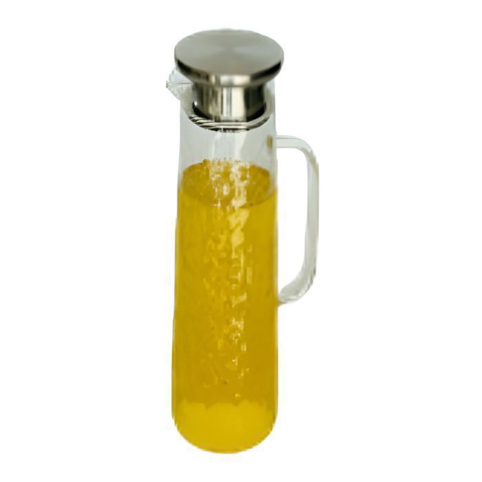 Pichet en verre - Inox - 1,2 L - Transparent - Pour adultes - Sophistiqué