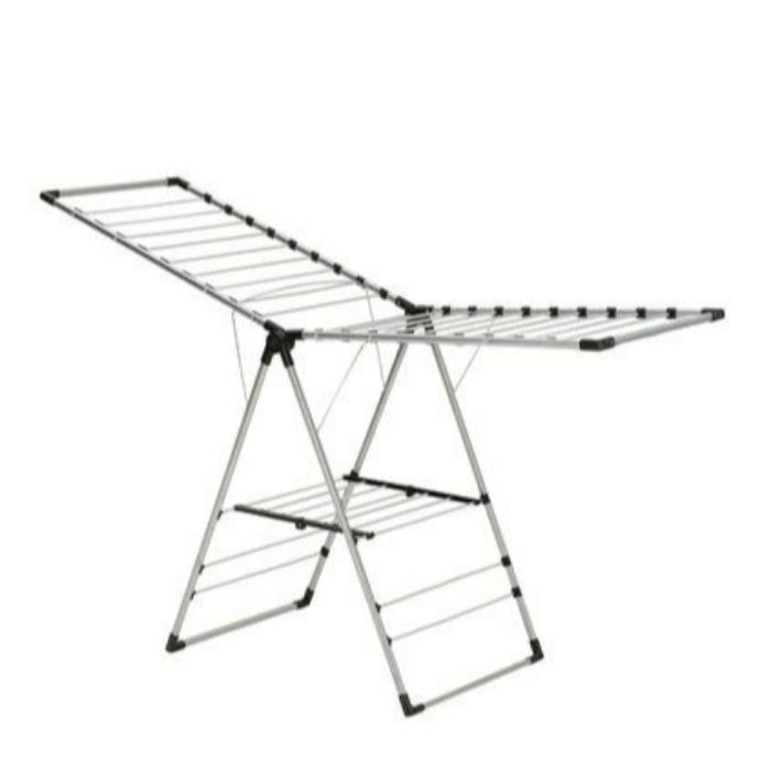 Sèche-linge - Aluminium - REF 18140 - 25 mètres de linge - Pliable - Noir-Jaune