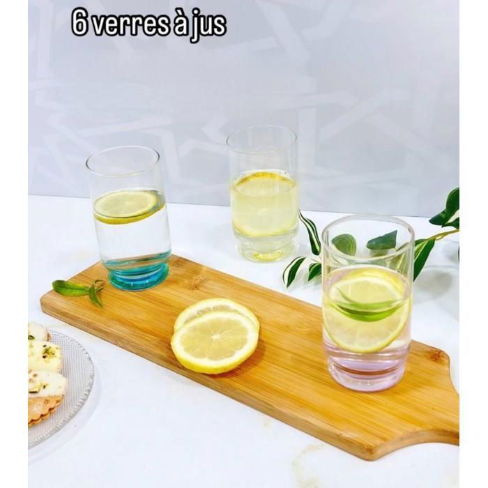 Verres à eau ou jus - Non spécifié - Set de 6 - 11x6cm - 300ml - Verre durable