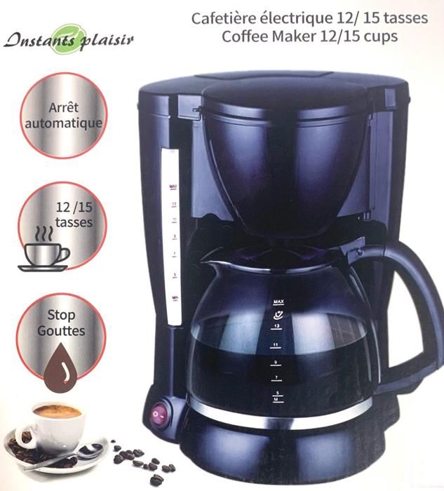 Cafetière Électrique avec Système de Filtre 12/15 tasse