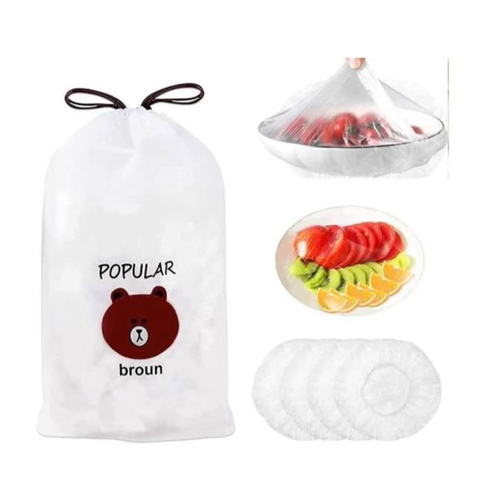 Charlotte Alimentaire - AYA HOME - 100 Pièces - Reutilisable - Transparent - Film Alimentaire