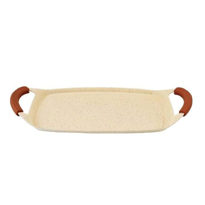 Plaque à Grillades - Non spécifié - 47 cm - Acier carbone - Anti-adhésif - Beige