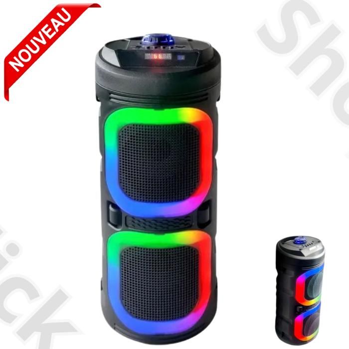 Haut parleur sans fil haute puissance portable Konfulon F25 avec interconnexion TWS lumière ambiante colorée rechargable