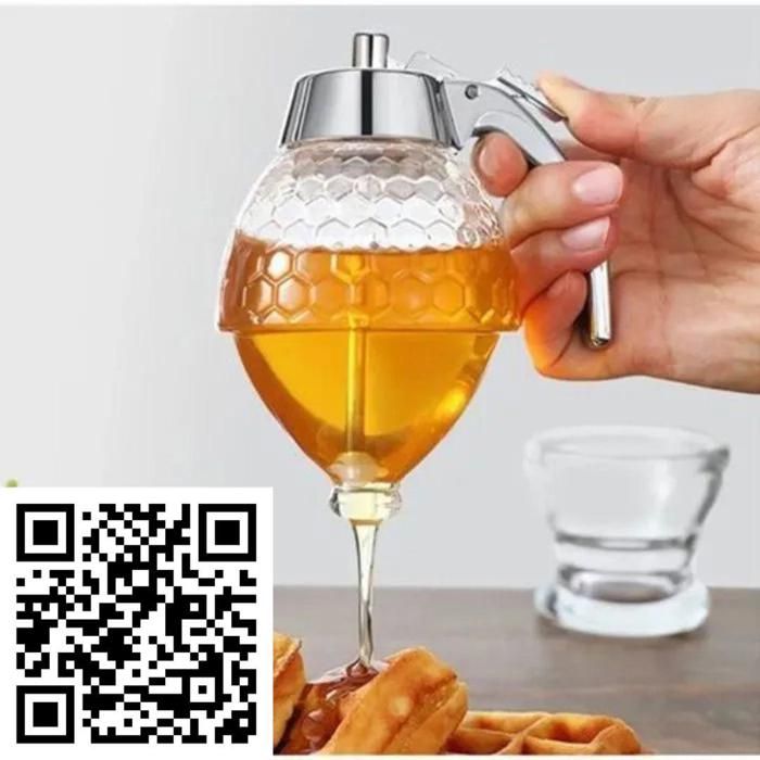 Distributeur de Miel avec Support en Design Élégant – Accessoire de Cuisine