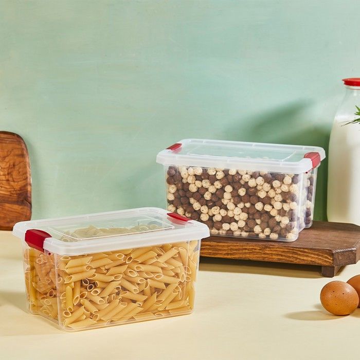 Boite Click Fresh Alimentaire sans BPA Empilable avec Clips Lot de 3 boites capacité 2,5 Litres