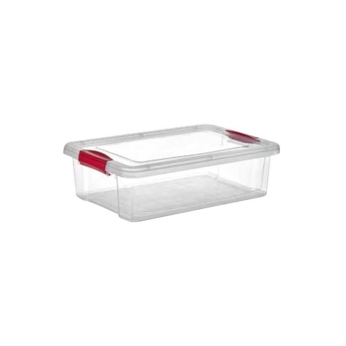 Boite Click Fresh Alimentaire sans BPA Empilable avec Clips Lot de 3 boites capacité 6 Litres BLANC