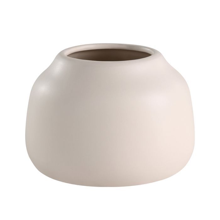 Vase en céramique - LOVRAN - 10 cm - Crème - Contemporain - Design