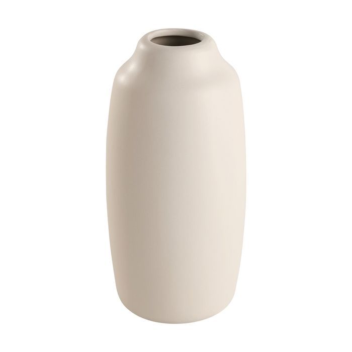 Vase en céramique - LOVRAN - 20 cm - Beige - Élégance - Chic