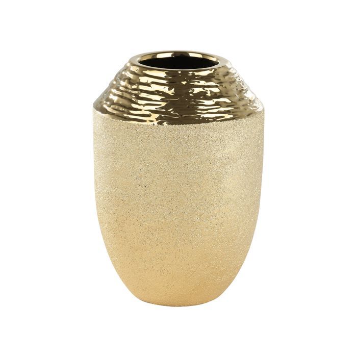 Vase doré - ARAMBERRI - Diamètre 17 cm - Hauteur 25 cm - Contemporain - Design