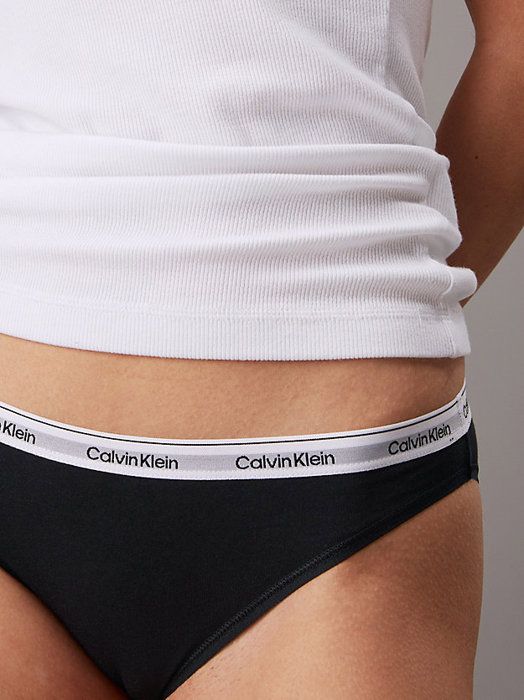 Culottes Bikini - Calvin Klein - Lot de 3 - Noir - Confortable - Coton Stretch
