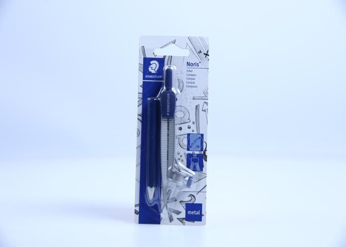 Compas Scolaire - STAEDTLER - Blister avec Crayon - Design Ergonomique - Précision - Couleur Gris