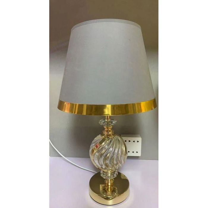 Abat-jour Tissu, Design, Élégant, Lampe de Table Doré & Argenté