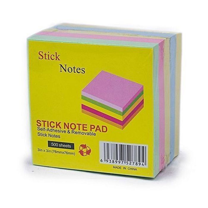 POST-IT STICK NOTE LUX PAD 76*76 4 COULEURS 400 sheets