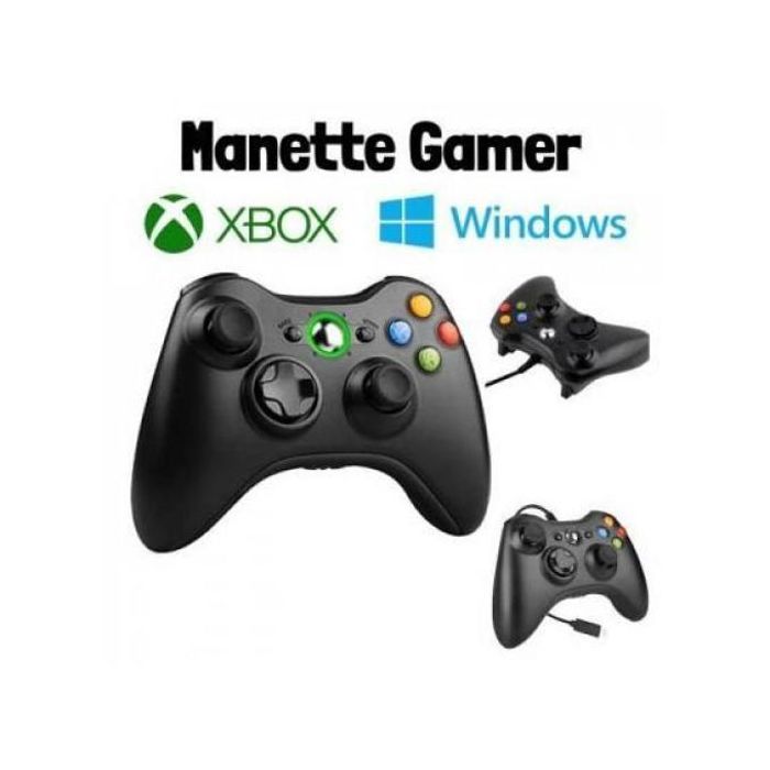 Manette de jeu USB contrôleur filaire pour XBOX pour Windows 7 / 8 / 10