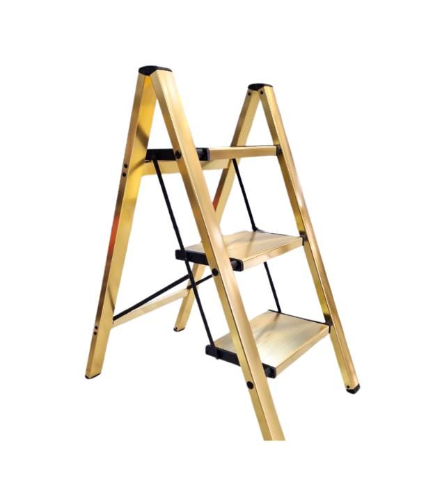 Escabeau - GOLD L0203 - 3 Marches - Aluminium - Pliable - Antidérapant