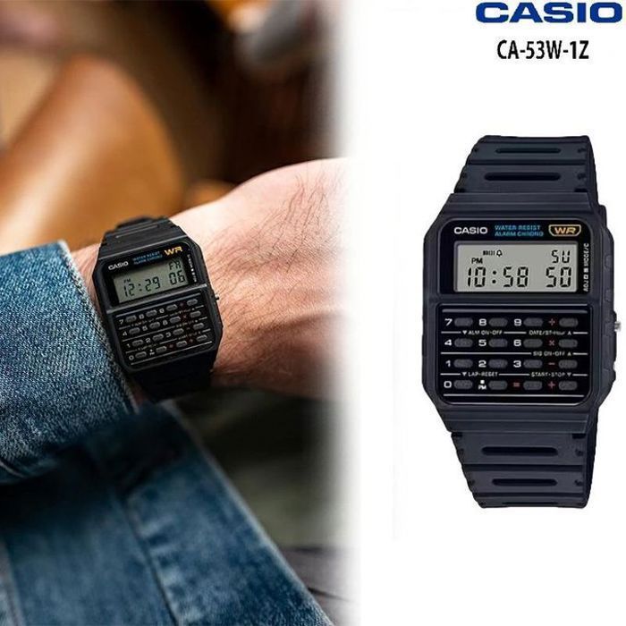Casio Montre électronique unisex homme  Avec calculatrice-CA-53W-1Z
