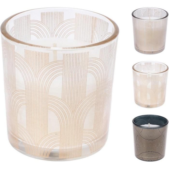 Lot de 3 bougies parfumées décoratives dans des verres(Couleur aléatoire)