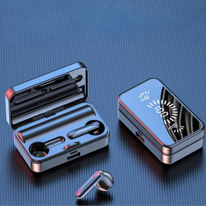 écouteurs Bluetooth V5.2 sans fil avec étui de chargement équipé d’un écran LED