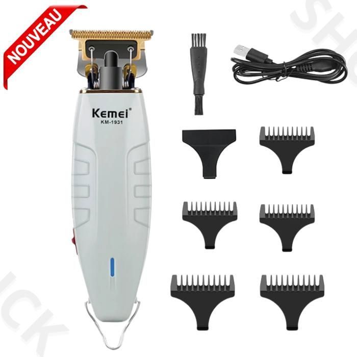 tondeuse à cheveux professionnelle pour hommes sans fil barbe KM-1931 Rechargeable