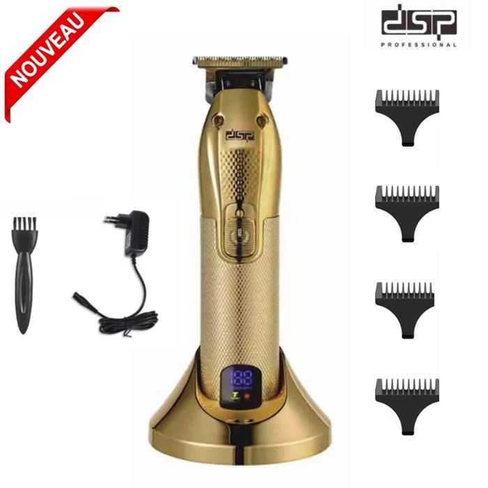 Tondeuse à cheveux professionnelle DSP 2 vitesses 0 mm, électrique rechargeable pour hommes