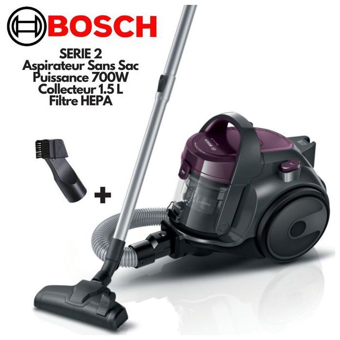 Aspirateur Traîneau - BOSCH - Série 2 - 700W - 1.5L - HEPA