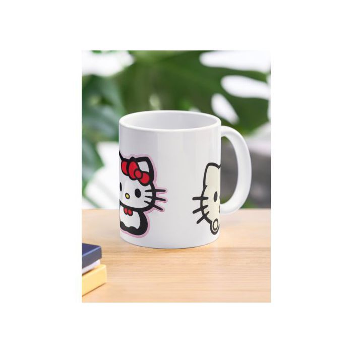 Mug - Hello Kitty - Sticker Art - Multicolore - Porcelaine - Design Contemporain