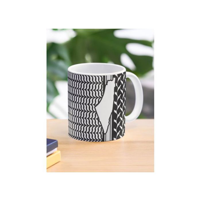 Mug - Free Palestine - Kufiya - Multicolore - Porcelaine - Design contemporain