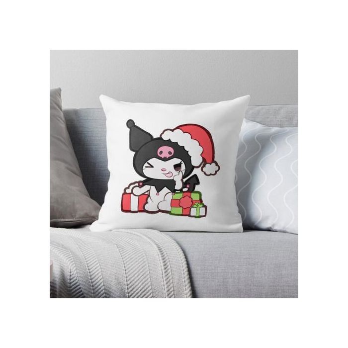 Taie d'oreiller - Happy Store - Kuromi - Rouge - Imprimée - Enfant