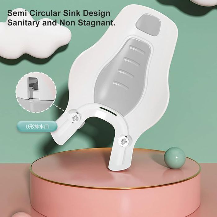 Baignoire portative semicirculaire multifonctionnelle pour bébé