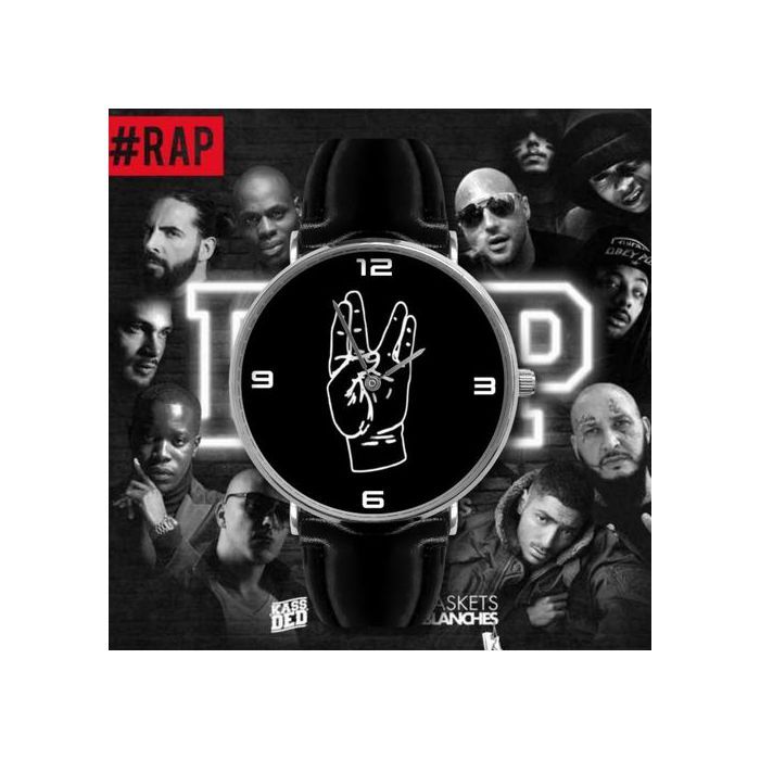 montre Rap Francais Damso Montre en Cuir à Quartz avec Bande en Cuir