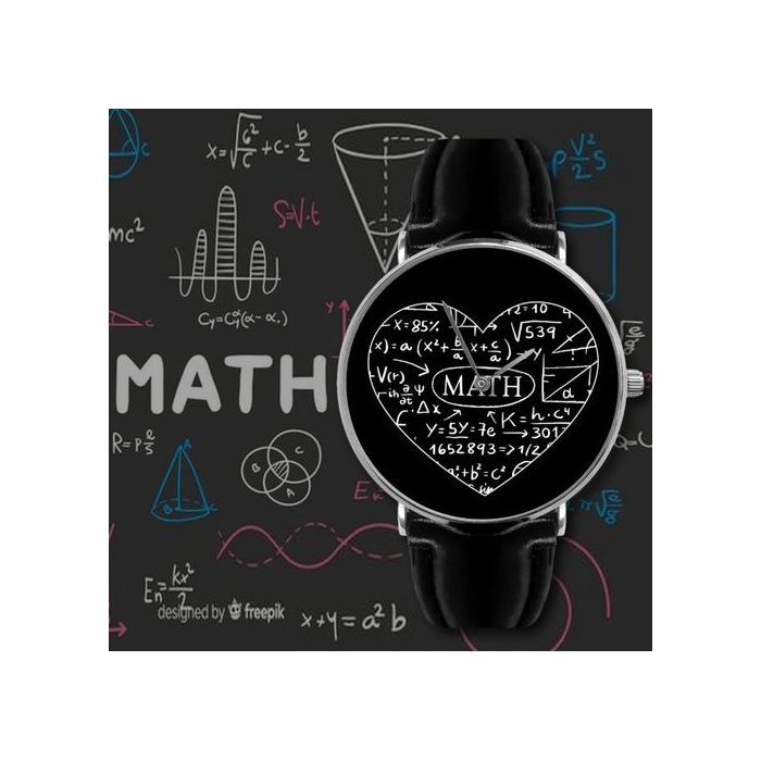 montre fans math mathematiques sciences unisex Montre en Cuir avec Bande en Cuir